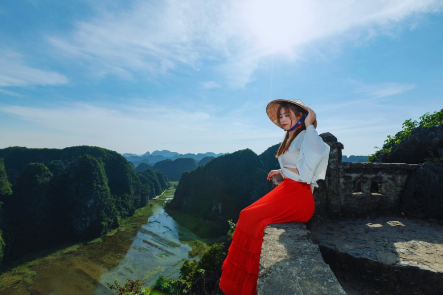 Solo travel Vietnam at Ninh Binh Mua Cave panoramic viewpoint